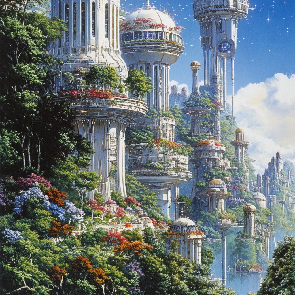 The vision — solarpunk cities, decentralized intelligence, technology in service of communities