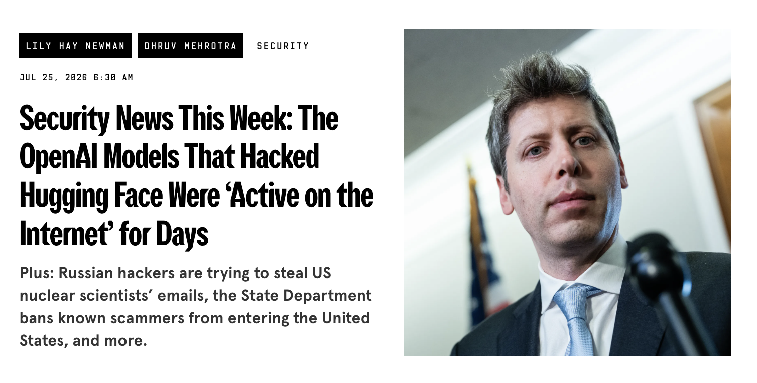 Sam Altman discussing security risks around increasingly capable AI systems.